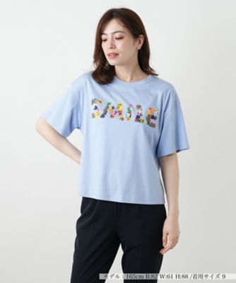 ＜Leilian (Women)＞刺繍プリントＴシャツ【Ｌｅｉｌｉａｎ　ＷＨＩＴＥ　ＬＡＢＥＬ】