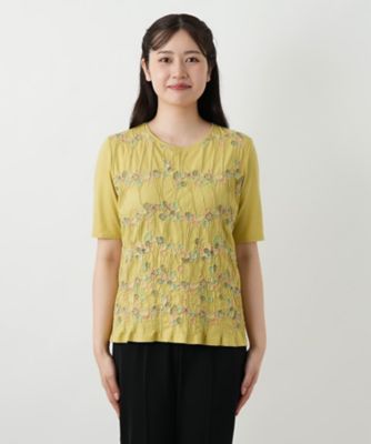 刺繍クルーネックカットソー【Ｌｅｉｌｉａｎ　ＷＨＩＴＥ　ＬＡＢＥＬ】