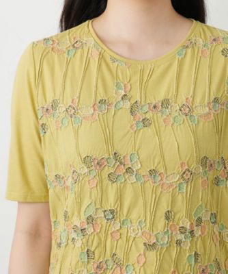刺繍クルーネックカットソー【Ｌｅｉｌｉａｎ　ＷＨＩＴＥ　ＬＡＢＥＬ】