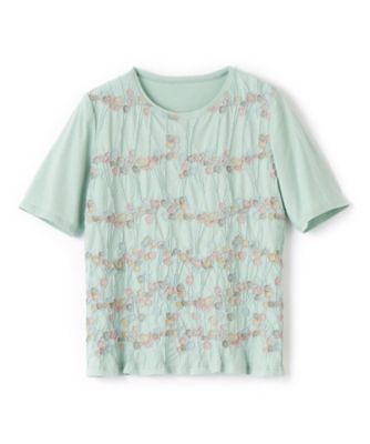 刺繍クルーネックカットソー【Ｌｅｉｌｉａｎ　ＷＨＩＴＥ　ＬＡＢＥＬ】