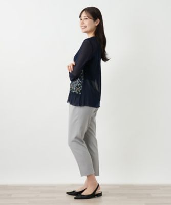 刺繍シアーカットソー【Ｌｅｉｌｉａｎ　ＷＨＩＴＥ　ＬＡＢＥＬ】