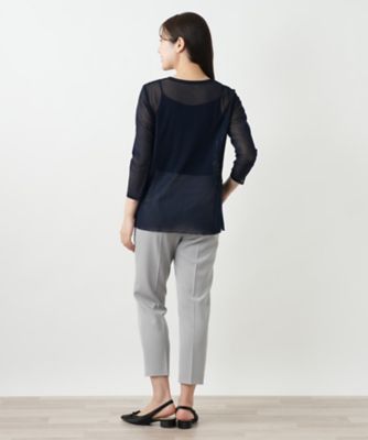 刺繍シアーカットソー【Ｌｅｉｌｉａｎ　ＷＨＩＴＥ　ＬＡＢＥＬ】