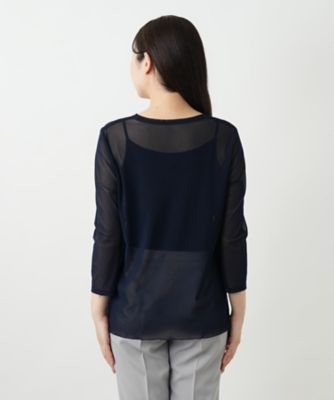 刺繍シアーカットソー【Ｌｅｉｌｉａｎ　ＷＨＩＴＥ　ＬＡＢＥＬ】