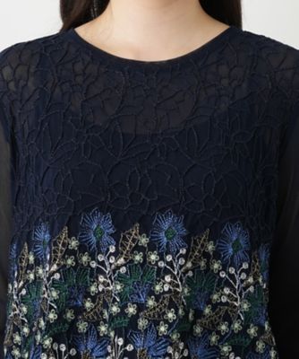 刺繍シアーカットソー【Ｌｅｉｌｉａｎ　ＷＨＩＴＥ　ＬＡＢＥＬ】