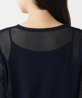 刺繍シアーカットソー【Ｌｅｉｌｉａｎ　ＷＨＩＴＥ　ＬＡＢＥＬ】
