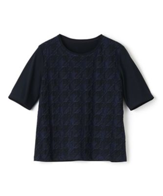 千鳥格子柄カットソー【Ｌｅｉｌｉａｎ　ＷＨＩＴＥ　ＬＡＢＥＬ】