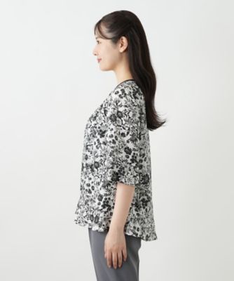 フラワープリントブラウス【Ｌｅｉｌｉａｎ　ＷＨＩＴＥ　ＬＡＢＥＬ】