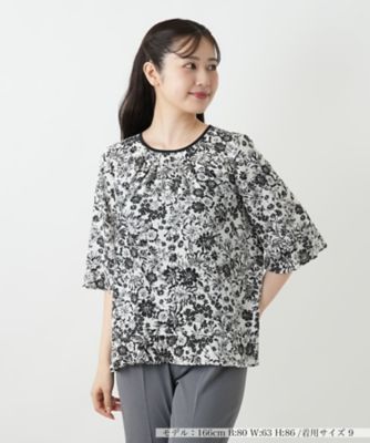 フラワープリントブラウス【Ｌｅｉｌｉａｎ　ＷＨＩＴＥ　ＬＡＢＥＬ】