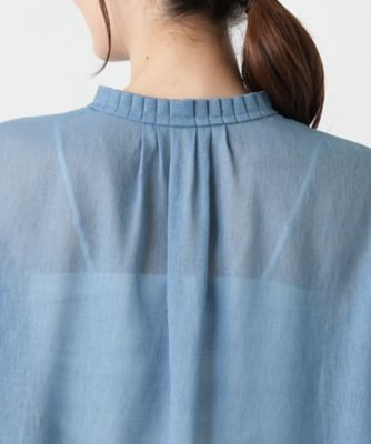 ハイネックプリーツブラウス【Ｌｅｉｌｉａｎ　ＷＨＩＴＥ　ＬＡＢＥＬ】
