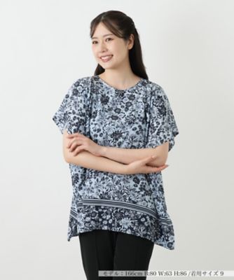 ＜Leilian (Women)＞フラワープリントブラウス【Ｌｅｉｌｉａｎ　ＷＨＩＴＥ　ＬＡＢＥＬ】