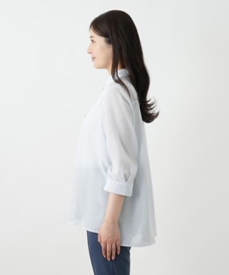 シアーストライプブラウス【Ｌｅｉｌｉａｎ　ＷＨＩＴＥ　ＬＡＢＥＬ】