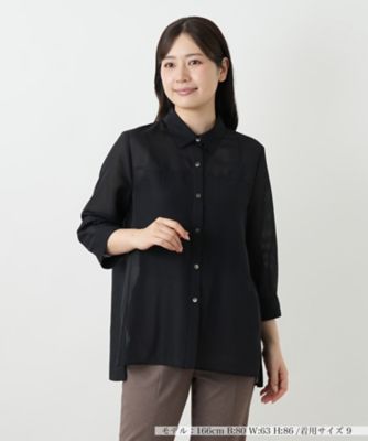 シアーストライプブラウス【Ｌｅｉｌｉａｎ　ＷＨＩＴＥ　ＬＡＢＥＬ】