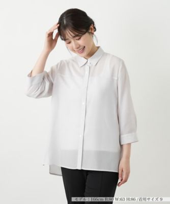 シアーストライプブラウス【Ｌｅｉｌｉａｎ　ＷＨＩＴＥ　ＬＡＢＥＬ】