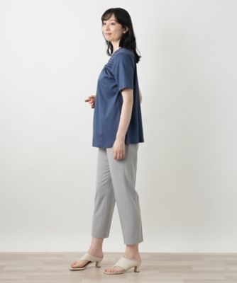 デザインＶネックカットソー【Ｌｅｉｌｉａｎ　ＷＨＩＴＥ　ＬＡＢＥＬ】