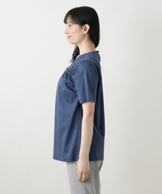 デザインＶネックカットソー【Ｌｅｉｌｉａｎ　ＷＨＩＴＥ　ＬＡＢＥＬ】