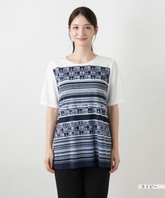 chichanページ☆未使用☆Leilian レリアン　17+カットソー 千鳥格子柄カットソー【Leilian WHITE LABEL