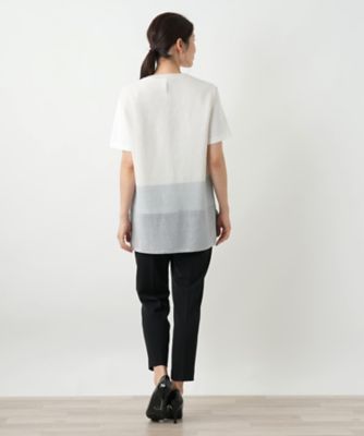 カラーブロックニットベスト【Leilian WHITE