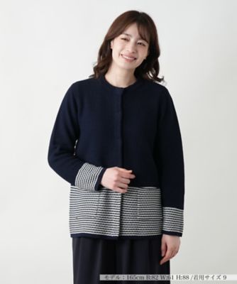 ＜Leilian (Women)＞ノーカラーニットジャケット