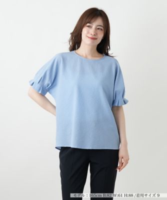 ＜Leilian (Women)＞ボリュームスリーブブラウス【Ｌｅｉｌｉａｎ　ＷＨＩＴＥ　ＬＡＢＥＬ】