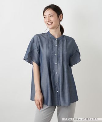 美品✳︎レリアン Ldelian 現行 半袖リネンロングシャツ 異素材