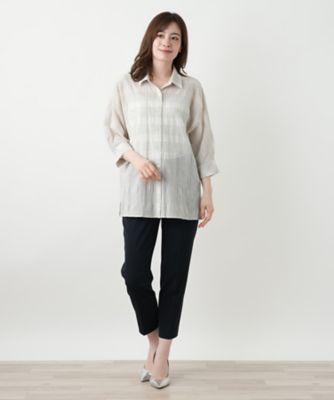 チェックブラウス【Leilian WHITE LABEL