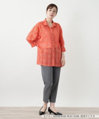 チェックブラウス【Leilian WHITE LABEL
