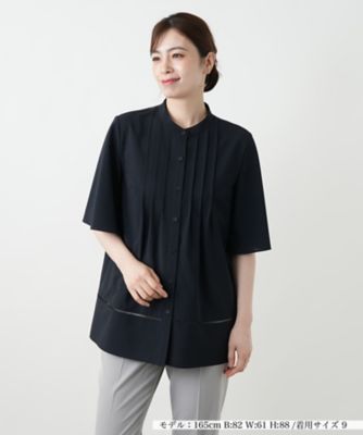 ＜Leilian (Women)＞ピンタックブラウス【Ｌｅｉｌｉａｎ　ＷＨＩＴＥ　ＬＡＢＥＬ】