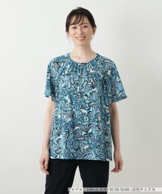 ＜Leilian (Women)＞ペイズリー柄ブラウス【Ｌｅｉｌｉａｎ　ＷＨＩＴＥ　ＬＡＢＥＬ】