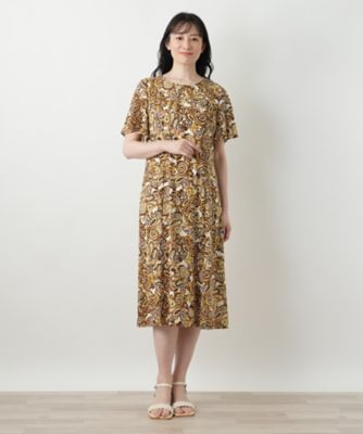 ペイズリーフレアワンピース【Ｌｅｉｌｉａｎ　ＷＨＩＴＥ　ＬＡＢＥＬ】