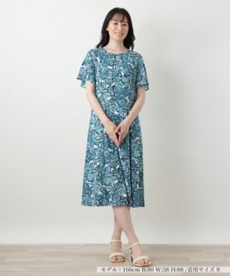 ペイズリーフレアワンピース【Ｌｅｉｌｉａｎ　ＷＨＩＴＥ　ＬＡＢＥＬ】