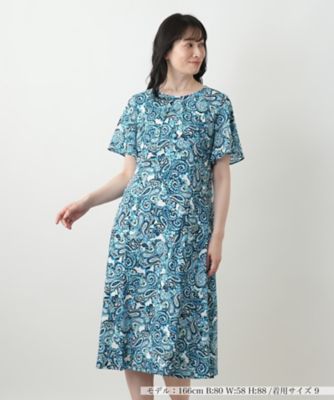＜Leilian (Women)＞ペイズリーフレアワンピース【Ｌｅｉｌｉａｎ　ＷＨＩＴＥ　ＬＡＢＥＬ】