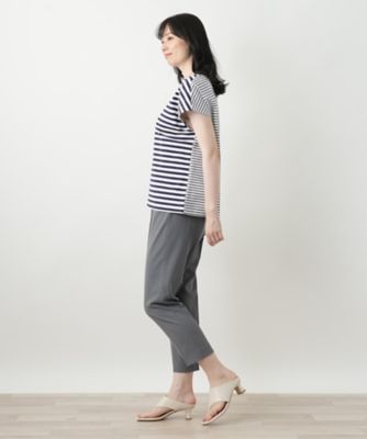 ボーダー切替カットソー【Ｌｅｉｌｉａｎ　ＷＨＩＴＥ　ＬＡＢＥＬ】