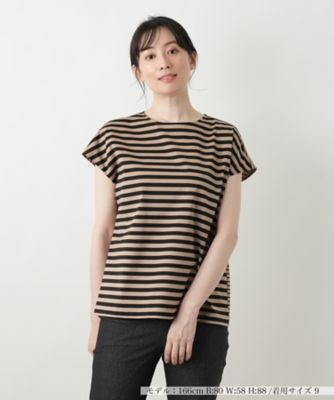 ボーダー切替カットソー【Ｌｅｉｌｉａｎ　ＷＨＩＴＥ　ＬＡＢＥＬ】