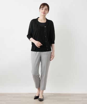七分袖ニットカーディガン【Ｌｅｉｌｉａｎ　ＷＨＩＴＥ　ＬＡＢＥＬ】