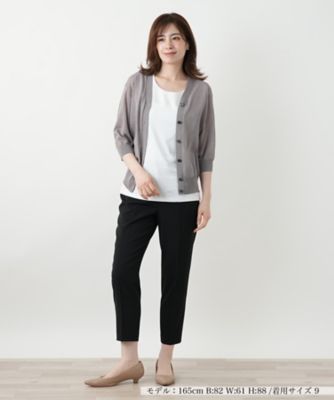 七分袖ニットカーディガン【Ｌｅｉｌｉａｎ　ＷＨＩＴＥ　ＬＡＢＥＬ】