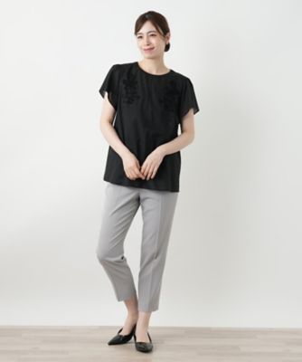 フラワー刺繍ブラウス【Ｌｅｉｌｉａｎ　ＷＨＩＴＥ　ＬＡＢＥＬ】