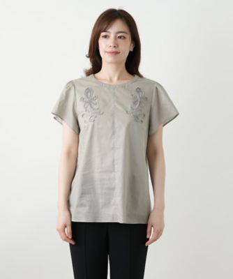 フラワー刺繍ブラウス【Ｌｅｉｌｉａｎ　ＷＨＩＴＥ　ＬＡＢＥＬ】