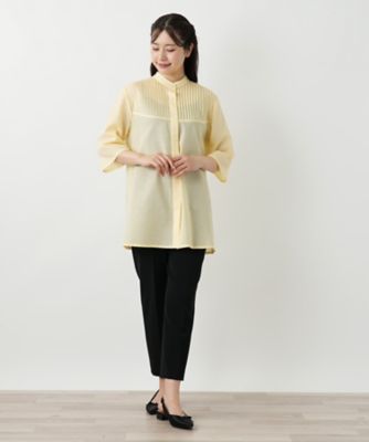 バンドカラーブラウス【Ｌｅｉｌｉａｎ　ＷＨＩＴＥ　ＬＡＢＥＬ】