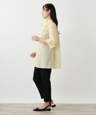 バンドカラーブラウス【Ｌｅｉｌｉａｎ　ＷＨＩＴＥ　ＬＡＢＥＬ】