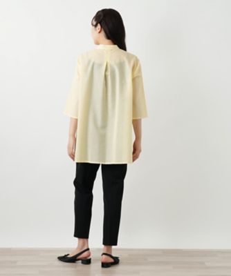 バンドカラーブラウス【Ｌｅｉｌｉａｎ　ＷＨＩＴＥ　ＬＡＢＥＬ】