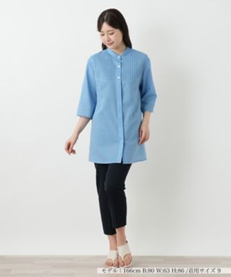バンドカラーブラウス【Ｌｅｉｌｉａｎ　ＷＨＩＴＥ　ＬＡＢＥＬ】