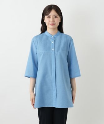 バンドカラーブラウス【Ｌｅｉｌｉａｎ　ＷＨＩＴＥ　ＬＡＢＥＬ】