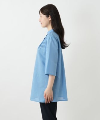 バンドカラーブラウス【Ｌｅｉｌｉａｎ　ＷＨＩＴＥ　ＬＡＢＥＬ】