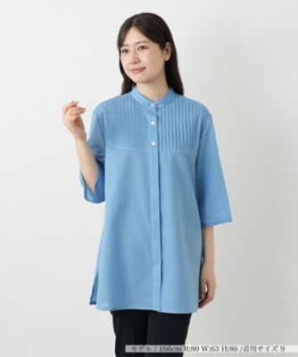 ＜Leilian (Women)＞バンドカラーブラウス【Ｌｅｉｌｉａｎ　ＷＨＩＴＥ　ＬＡＢＥＬ】