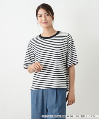 ＜Leilian (Women)＞ボーダーカットソー【Ｌｅｉｌｉａｎ　ＷＨＩＴＥ　ＬＡＢＥＬ】