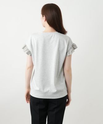 Leilian / レリアン スリーブ切替カットソー【Leilian WHITE LABEL】 ストライプ切替カットソー|レリアン | レリアン公式オンラインストア