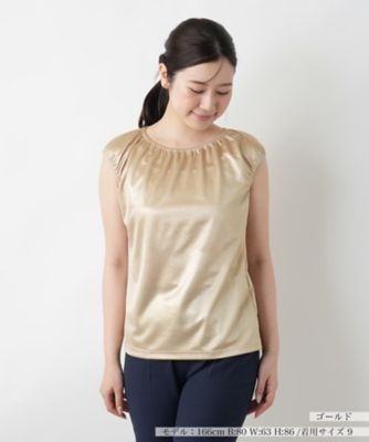 ＜Leilian (Women)＞キャップスリーブトップス【Ｌｅｉｌｉａｎ　ＷＨＩＴＥ　ＬＡＢＥＬ】