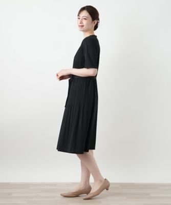 ベルト付きプリーツワンピース【Leilian WHITE