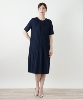 ベルト付きプリーツワンピース【Leilian WHITE