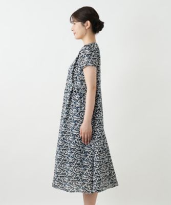 プリントＶネックワンピース【Ｌｅｉｌｉａｎ　ＷＨＩＴＥ　ＬＡＢＥＬ】